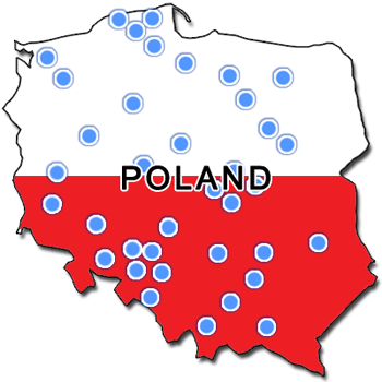 Map of Poland: playgrounds built by POC